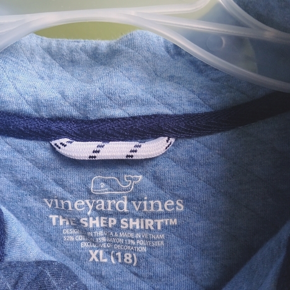 Blue Quilted kids shep shirt - Picture 3 of 14